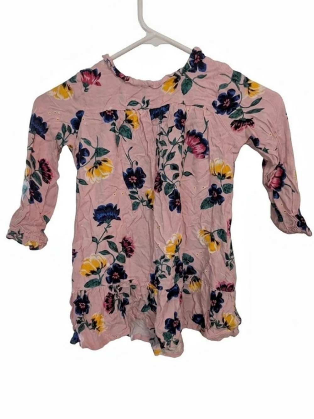 Floral Blouse in Pink & Blue Size 4-5